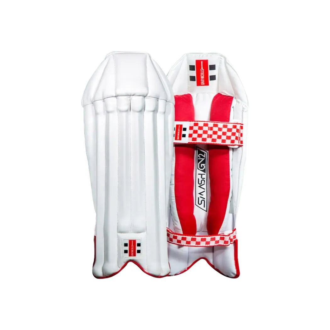 Gray-Nicolls GN2 SMASH Cricket Wicket Keeping Leg Guard - Mens, White