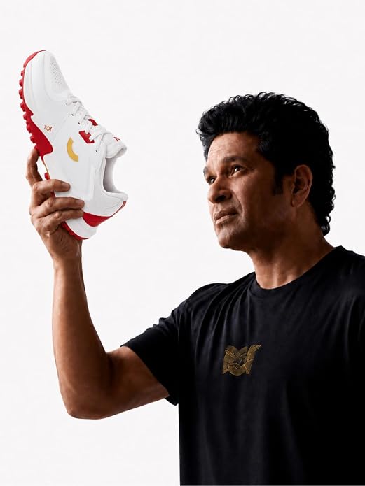 By Sachin Tendulkar Unisex All Rounder Cricket Shoes | Grip and Durability for All Cricket Turfs with Rubber Studs