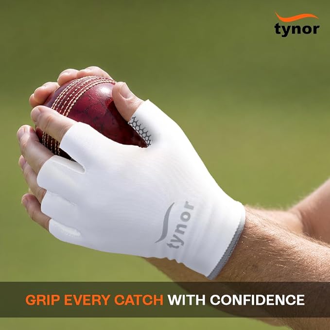 TYNOR Tynorgrip Fielding Gloves, Grey, Medium, 1 Pair
