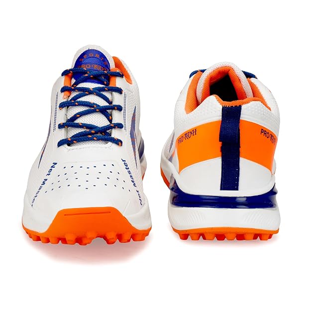 PRO KVH Men’s Net Master Professional Cricket Shoes | Lightweight Rubber Spikes for Turf & Hard Pitch | Breathable Mesh Upper with Super Grip EVA Cushioning Sports Shoes