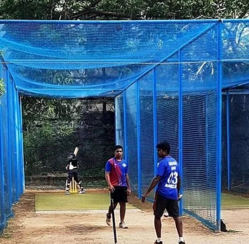 clickon Co_New_Cricket Firm Net 100x10 Feet-N Cricket Net (Blue)